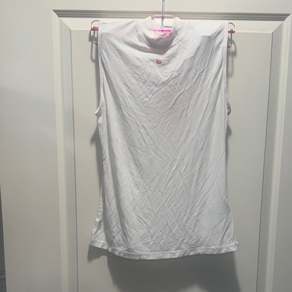 Diesel Women’s T-Monky SL Microdot White Tank Top – Size XL, New with Tags